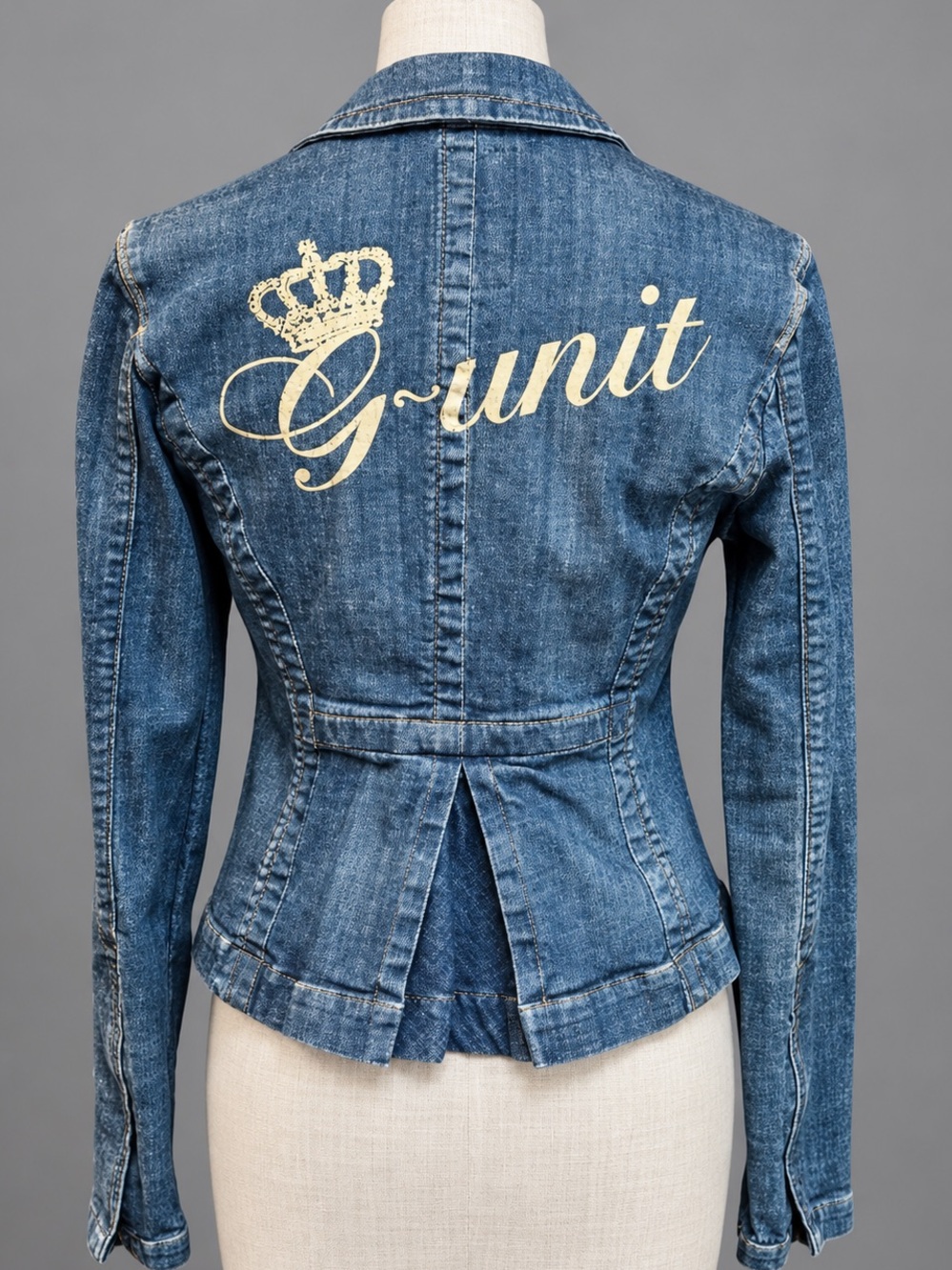 URBAN CHIC G-Unit sz Juniors M Tailored Stretch Layering Denim Jean Jacket